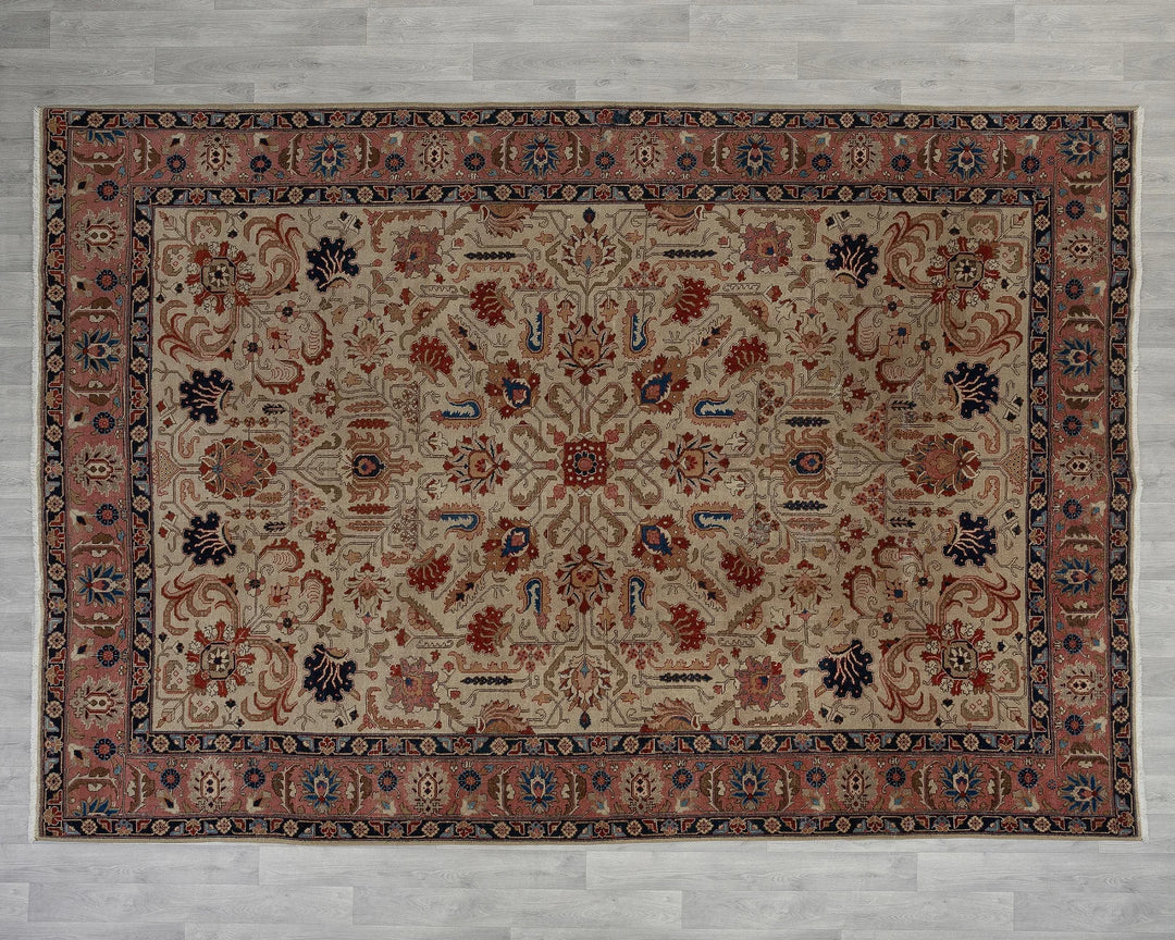 Multicolor Turkish Oushak Rug 8' x 11' Hand-Knotted reverse