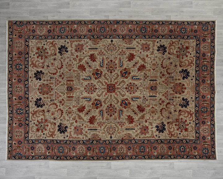 Multicolor Turkish Oushak Rug 8' x 11' Hand-Knotted reverse