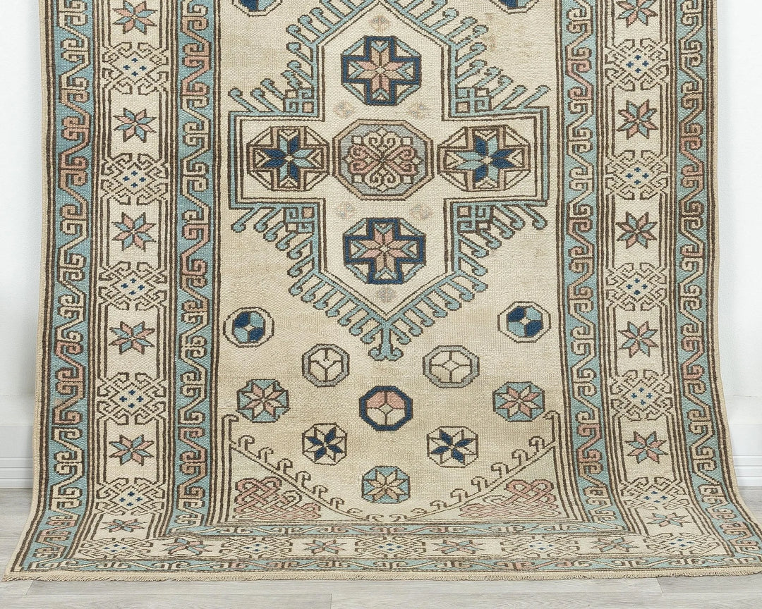 Multicolor Turkish Oushak Rug 6' 3" x 4' 2" Hand-Knotted | No. VR37768