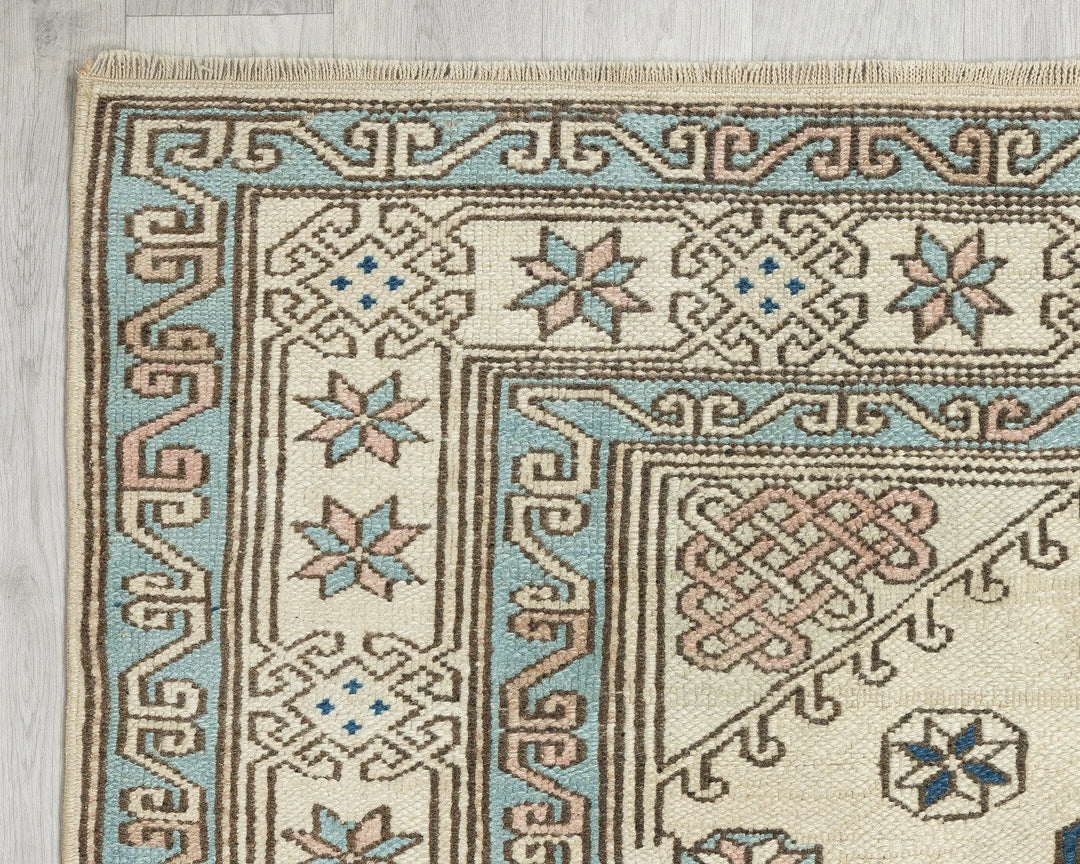 Multicolor Turkish Oushak Rug 6' 3" x 4' 2" Hand-Knotted | No. VR37768