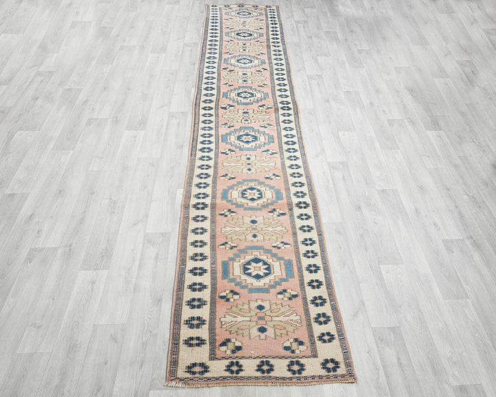 Multicolor Turkish Oushak Rug 2'5" x 11'7" Hand-Knotted | No. VR37785