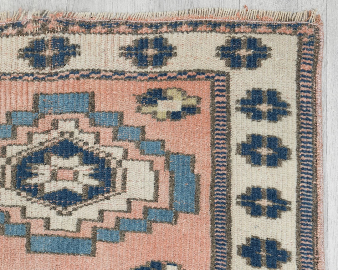 Multicolor Turkish Oushak Rug 2'5" x 11'7" Hand-Knotted | No. VR37785