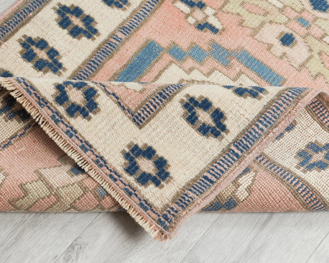 Multicolor Turkish Oushak Rug 2'5" x 11'7" Hand-Knotted | No. VR37785