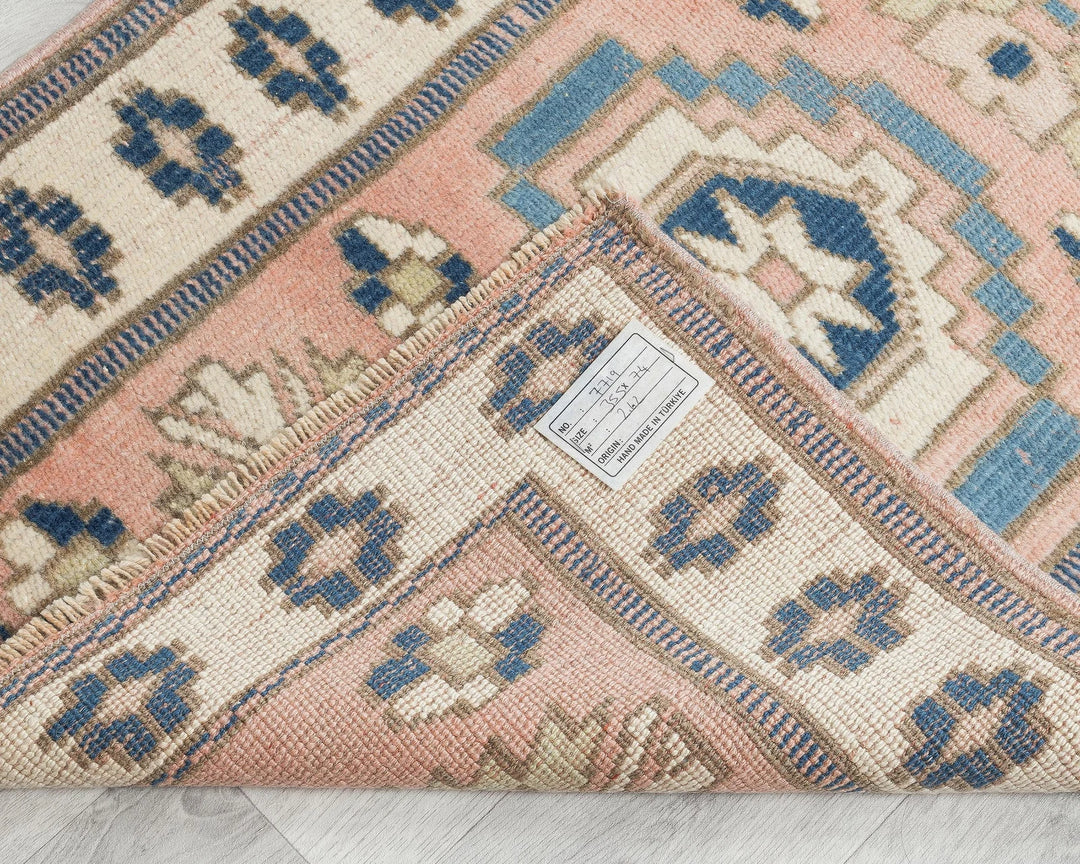 Multicolor Turkish Oushak Rug 2'5" x 11'7" Hand-Knotted | No. VR37785