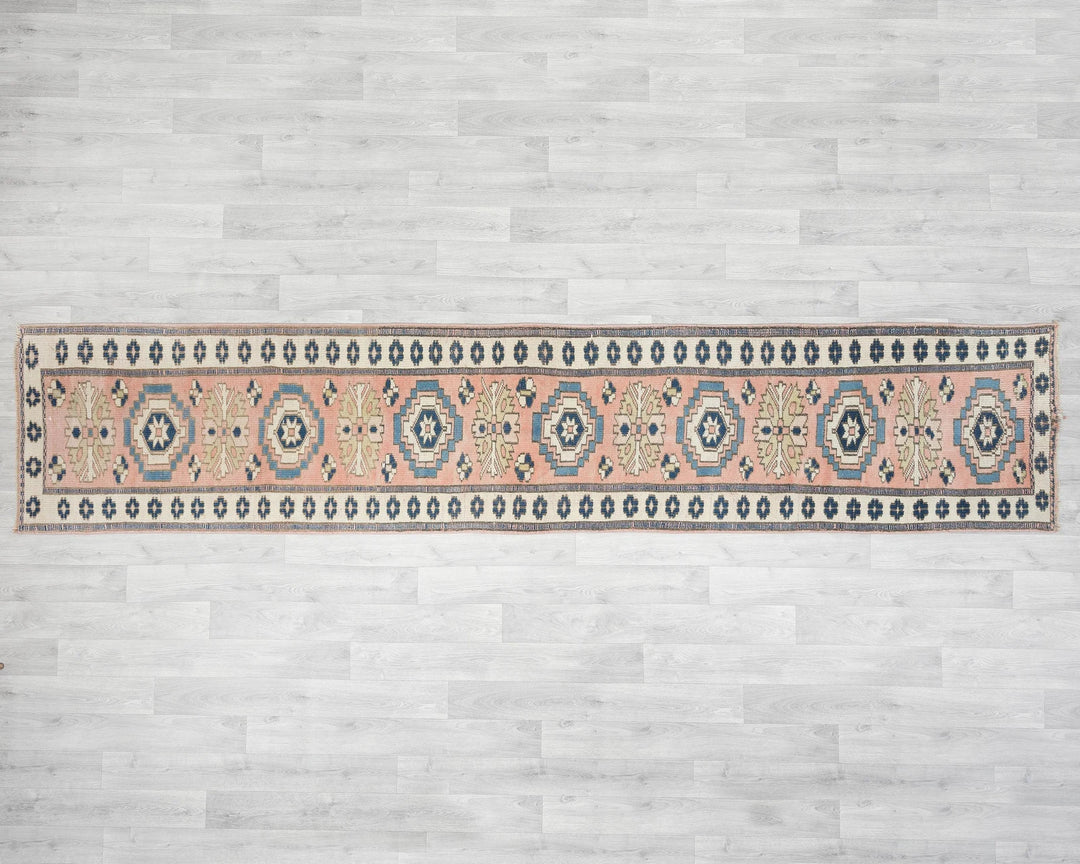 Multicolor Turkish Oushak Rug 2'5" x 11'7" Hand-Knotted | No. VR37785