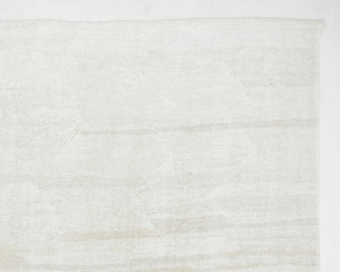 White Turkish Kilim Rug 9' 10" x 12' 1" Flat-Weave | No. VR37923