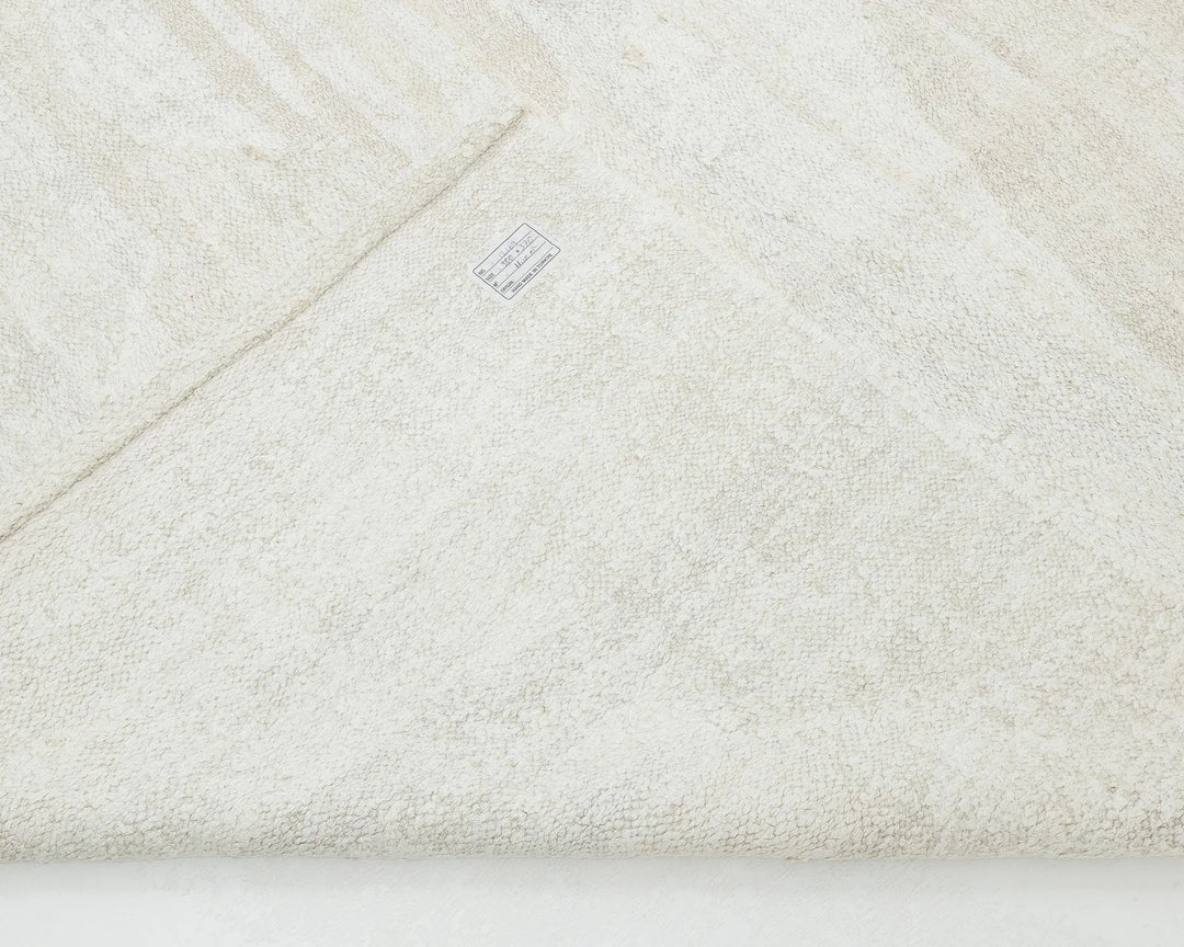 White Turkish Kilim Rug 9' 10" x 12' 1" Flat-Weave | No. VR37923