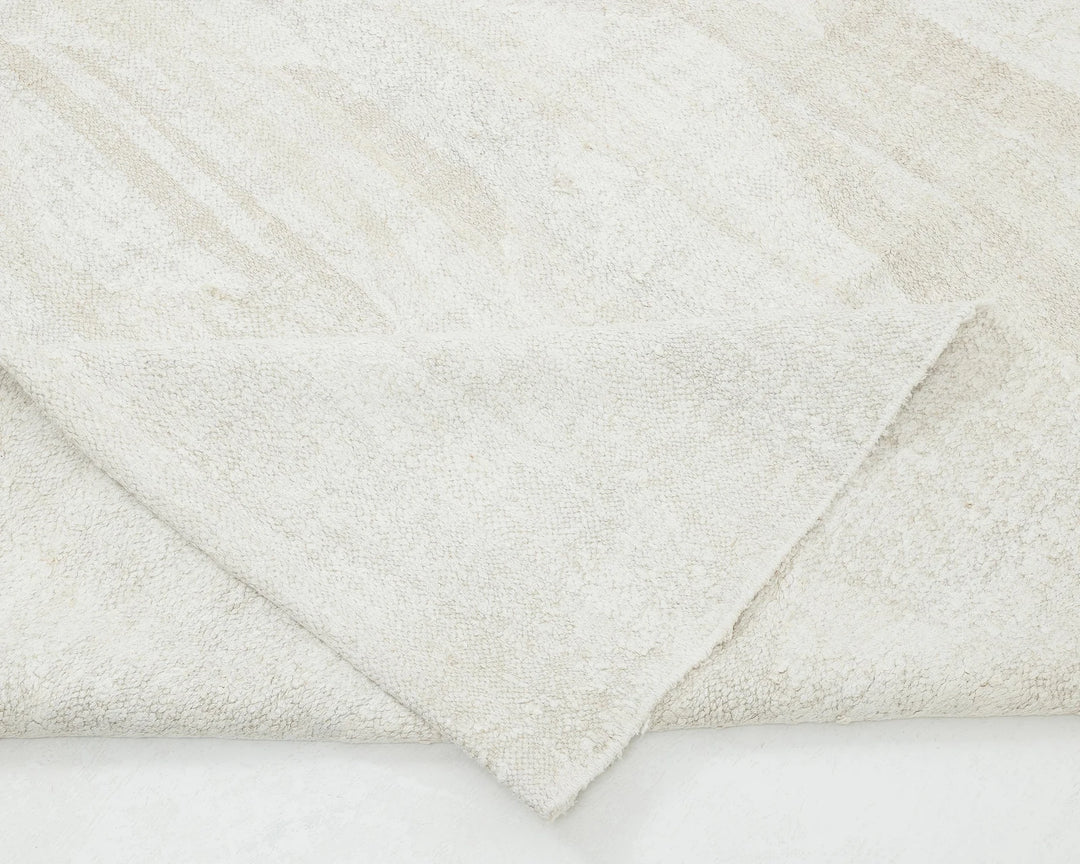 White Turkish Kilim Rug 9' 10" x 12' 1" Flat-Weave | No. VR37923