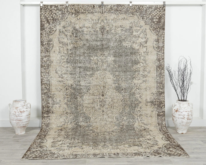 Multicolor Turkish Oushak Rug 6'9" x 10'2" Hand-Knotted | No. VR37941