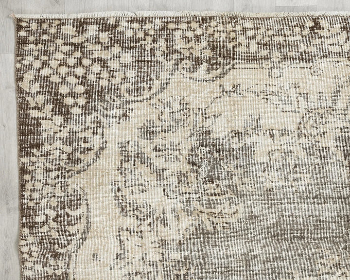 Multicolor Turkish Oushak Rug 6'9" x 10'2" Hand-Knotted | No. VR37941