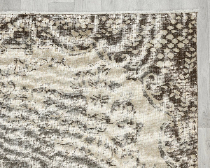 Multicolor Turkish Oushak Rug 6'9" x 10'2" Hand-Knotted | No. VR37941