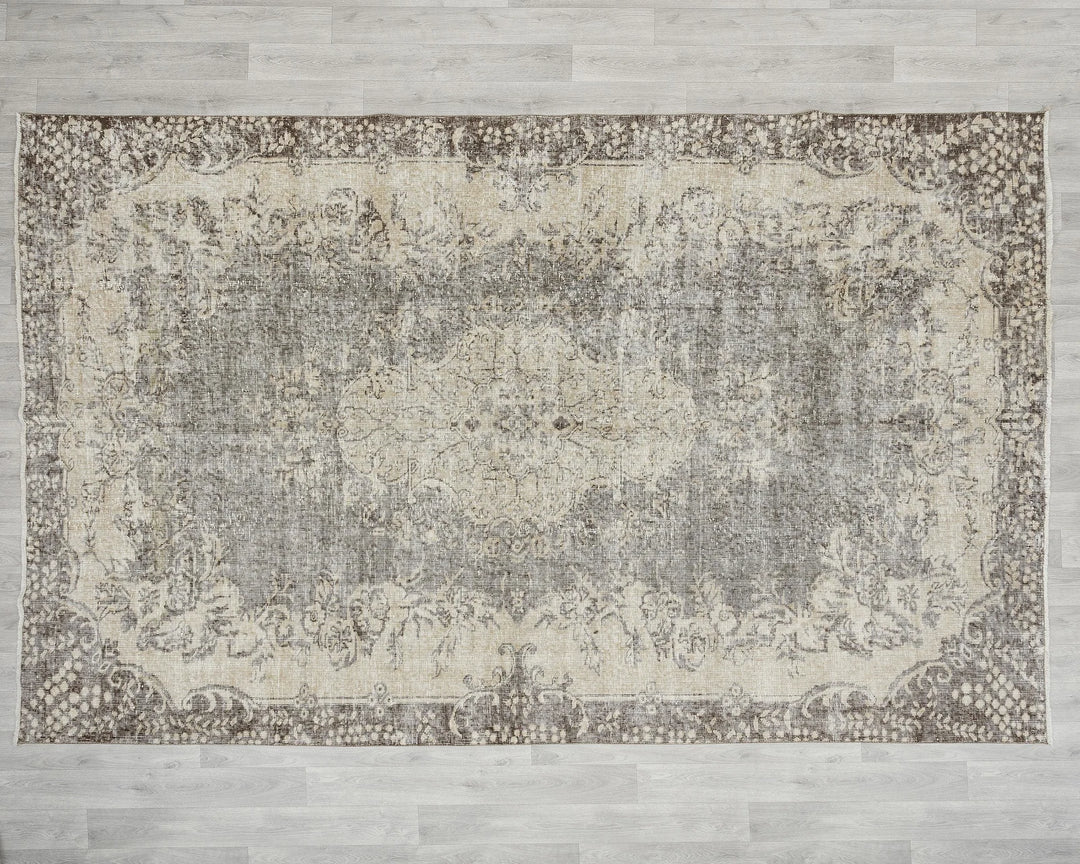 Multicolor Turkish Oushak Rug 6'9" x 10'2" Hand-Knotted | No. VR37941