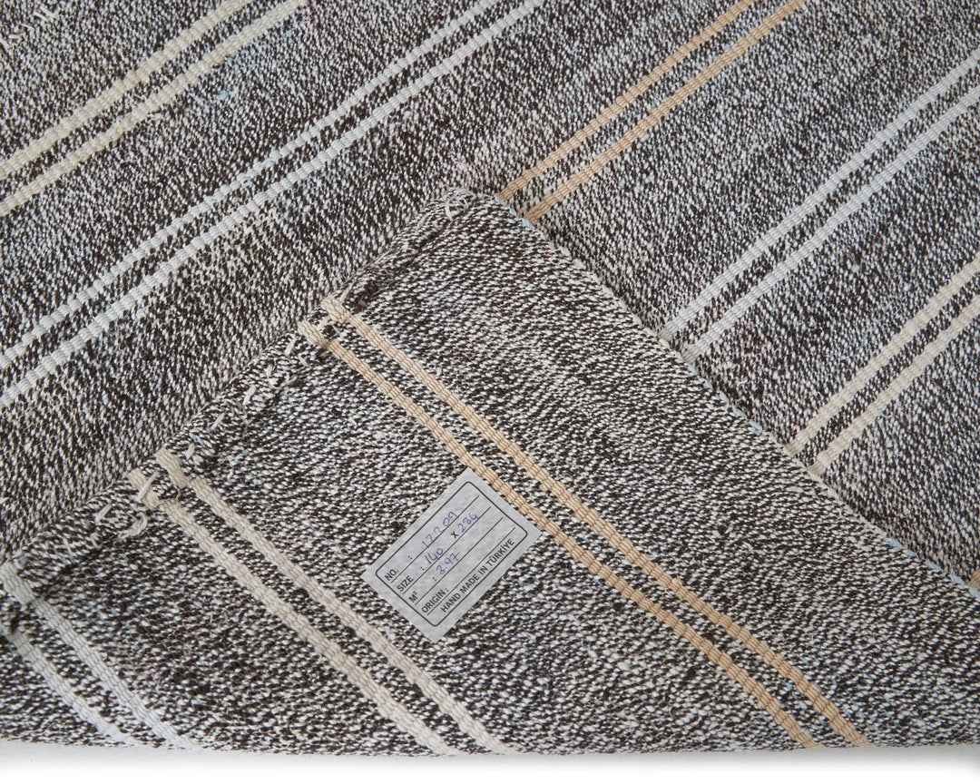 Gray Kilim Rug 4' 7" x 9' 4" | No. VR38029