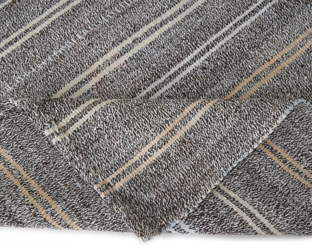 Gray Kilim Rug 4' 7" x 9' 4" | No. VR38029
