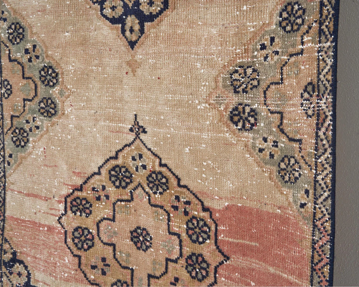 Multicolor Turkish Oushak Rug 3' 4" x 11' 7" Hand-Knotted | No. VR38083