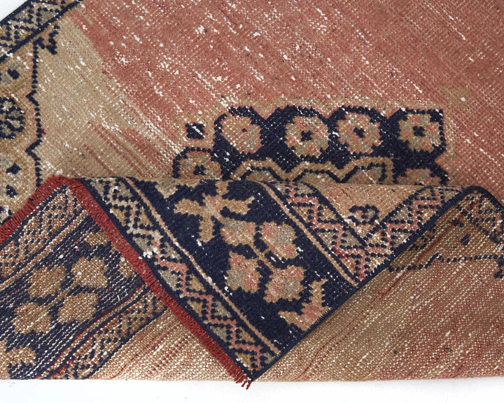 Multicolor Turkish Oushak Rug 3' 4" x 11' 7" Hand-Knotted | No. VR38083