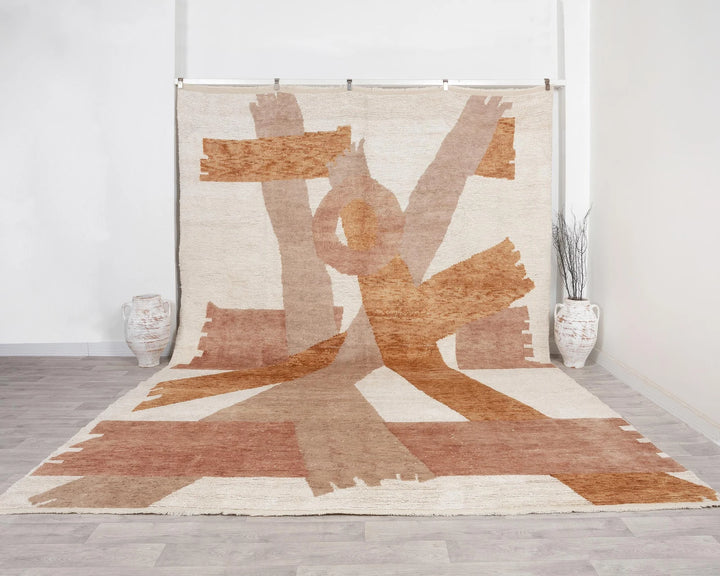 Multicolor Turkish Vintage Rug 9' 6" x 12' 10" Hand-Knotted | No. VR38149