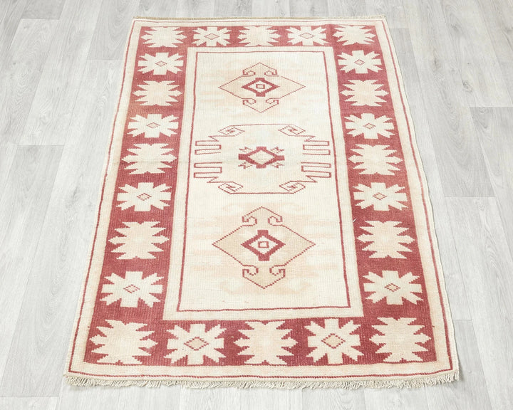 Multicolor Turkish Oushak Rug 2'10" x 3'11" Hand-Knotted | No. VR38268