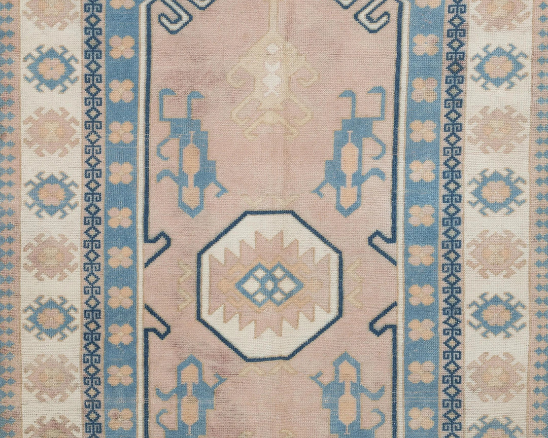 Multicolor Turkish Oushak Rug 4' 8" x 7' 3" Hand-Knotted | No. VR38460