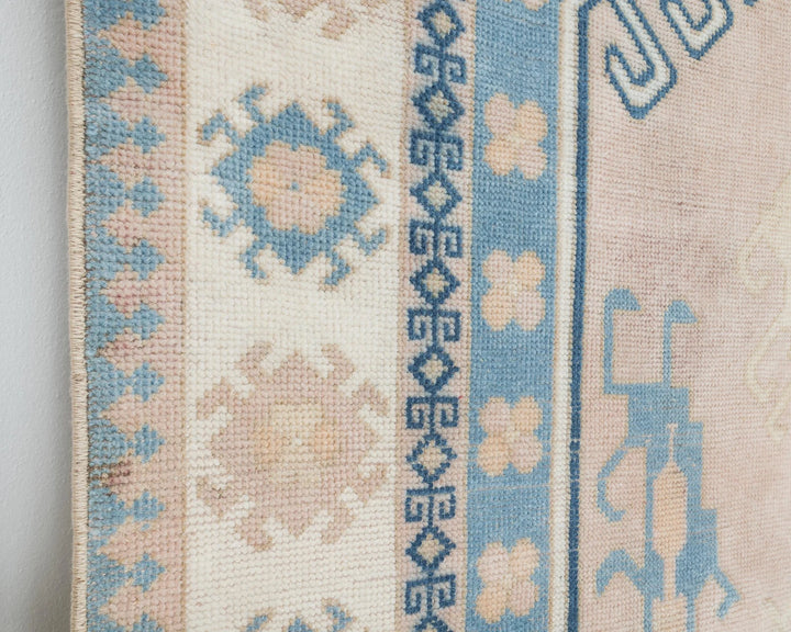 Multicolor Turkish Oushak Rug 4' 8" x 7' 3" Hand-Knotted | No. VR38460