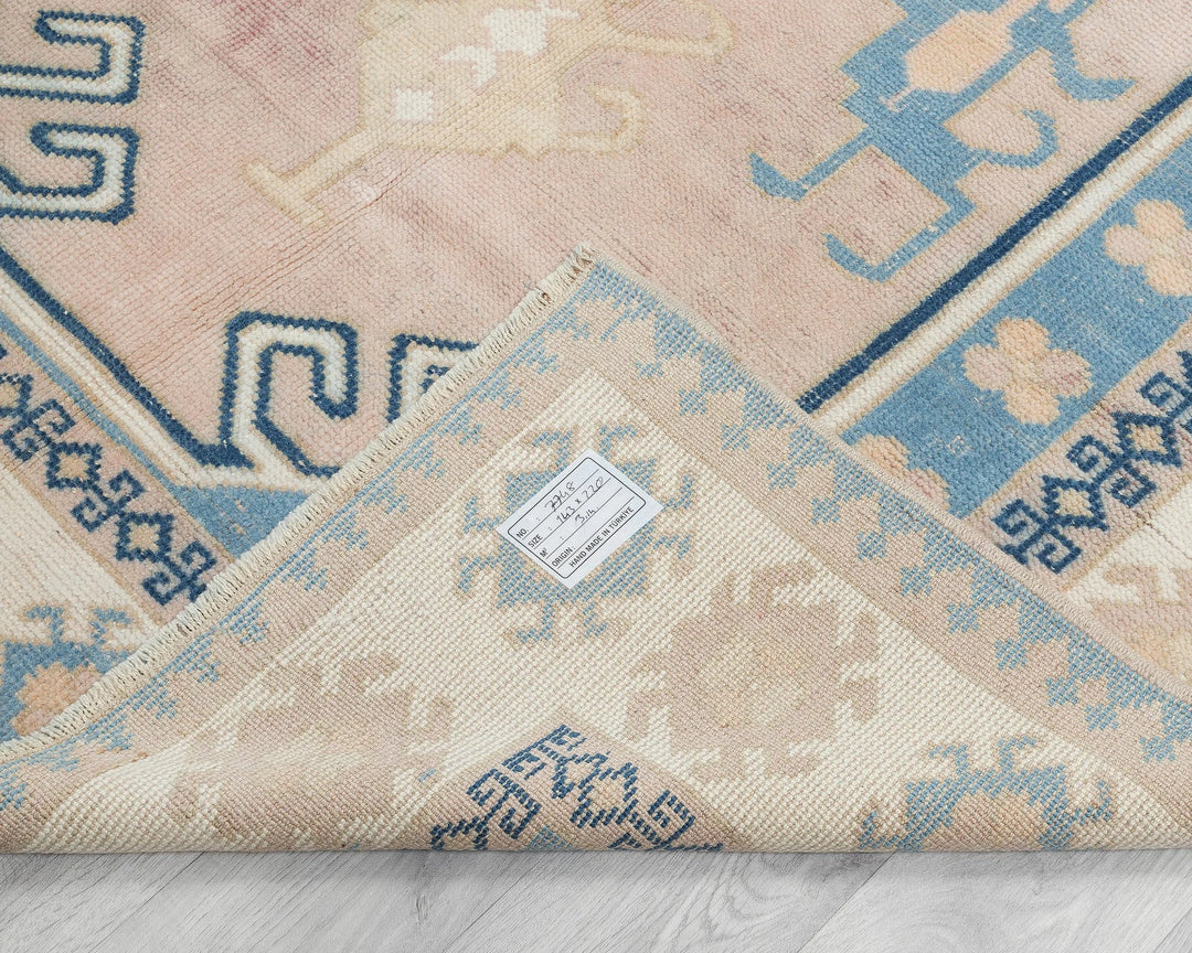 Multicolor Turkish Oushak Rug 4' 8" x 7' 3" Hand-Knotted | No. VR38460
