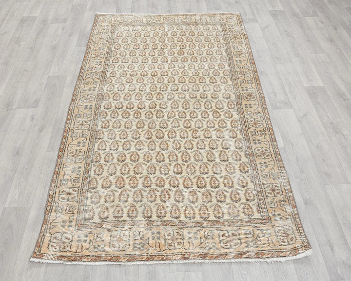 Beige Oushak Rug 3' 9" x 6' 9" | No. VR38507