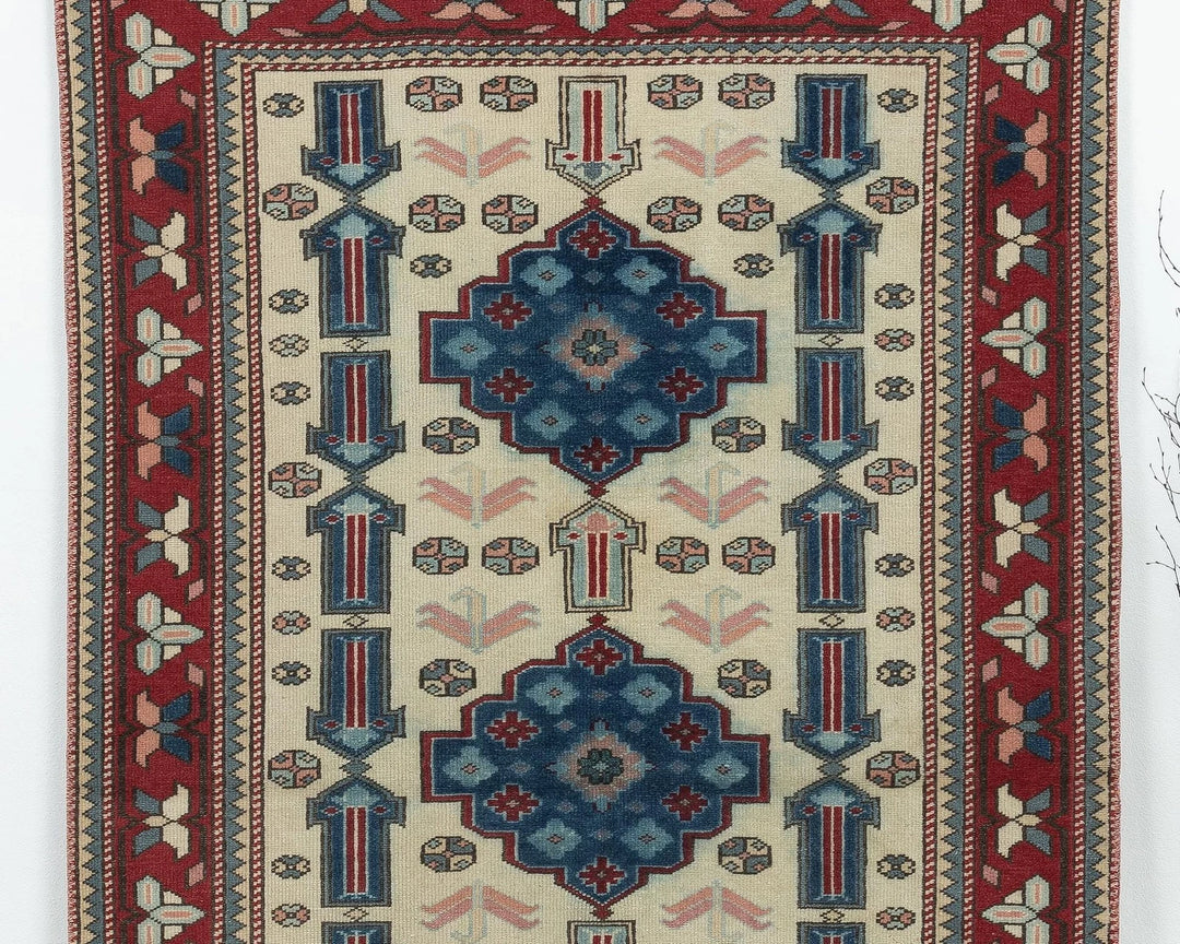 Neutral Oushak Rug 3' 8" x 5' 11" | No. VR38550