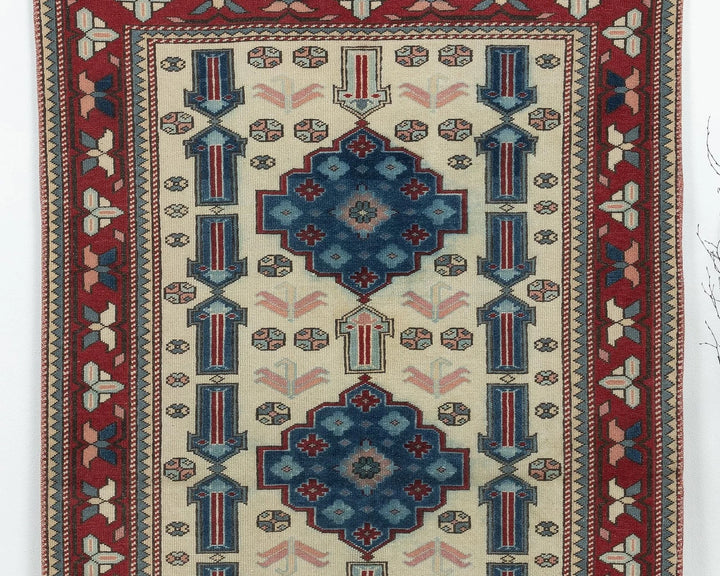 Neutral Oushak Rug 3' 8" x 5' 11" | No. VR38550