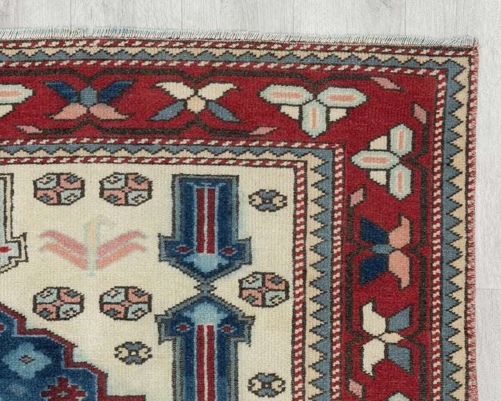 Neutral Oushak Rug 3' 8" x 5' 11" | No. VR38550