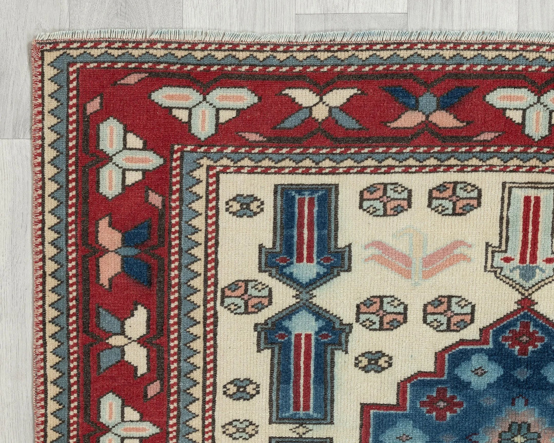 Neutral Oushak Rug 3' 8" x 5' 11" | No. VR38550