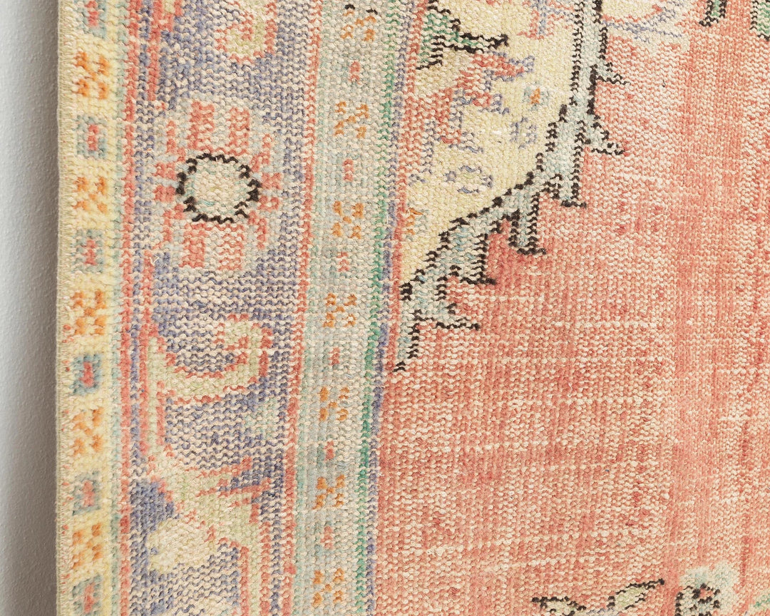 Multicolor Turkish Oushak Rug 5'7" x 10'1" Hand-Knotted | No. VR38561