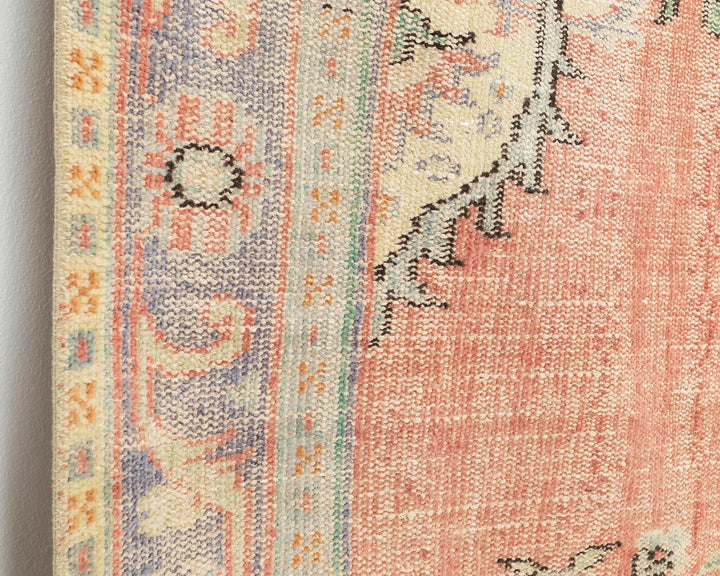 Multicolor Turkish Oushak Rug 5'7" x 10'1" Hand-Knotted | No. VR38561