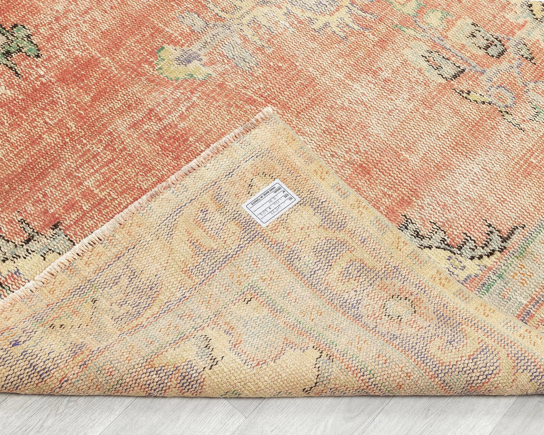 Multicolor Turkish Oushak Rug 5'7" x 10'1" Hand-Knotted | No. VR38561