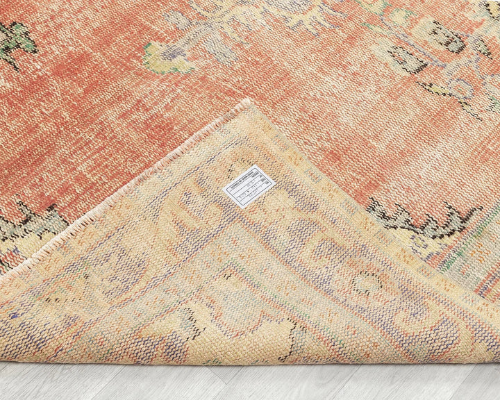 Multicolor Turkish Oushak Rug 5'7" x 10'1" Hand-Knotted | No. VR38561