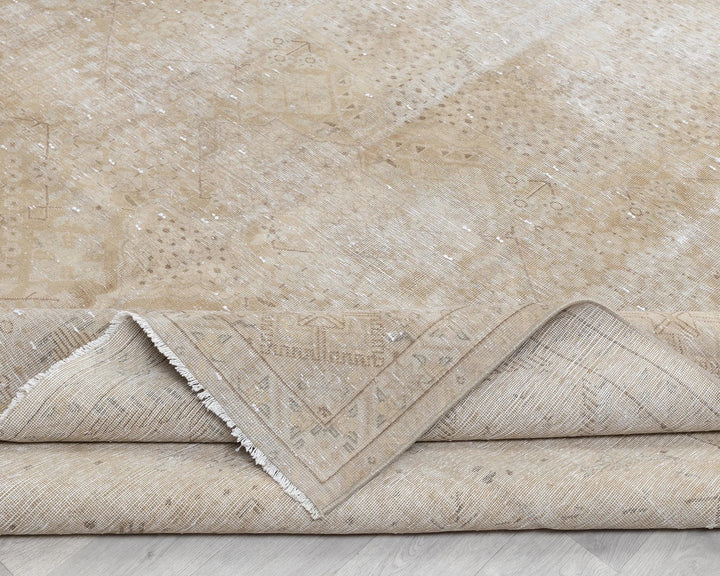 Beige Turkish Oushak Rug 9' x 12' 9" Hand-Knotted view 9