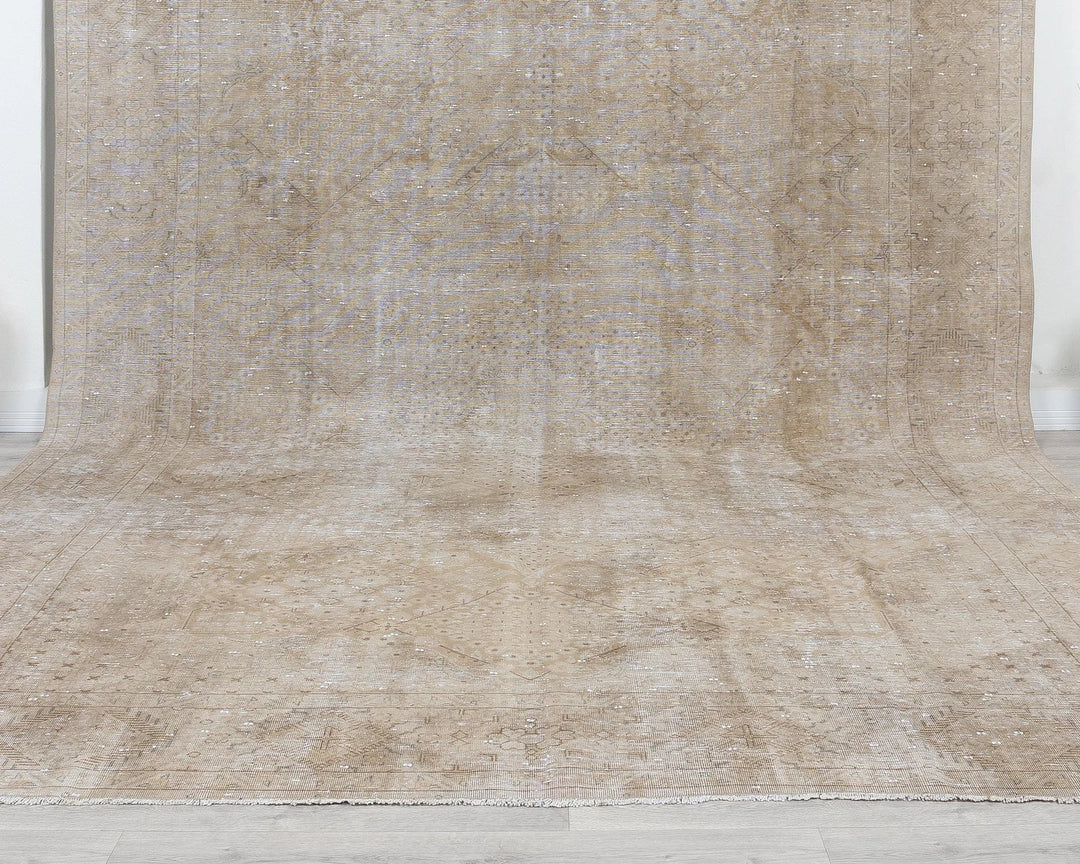 Beige Turkish Oushak Rug 9' x 12' 9" Hand-Knotted view