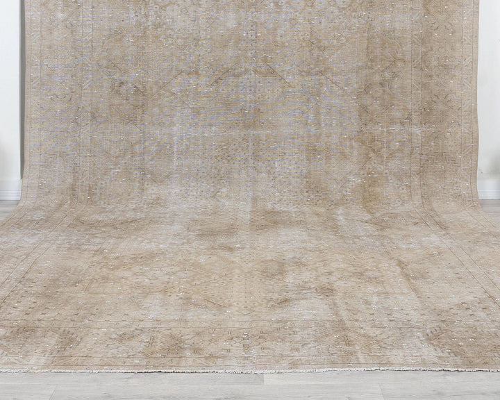 Beige Turkish Oushak Rug 9' x 12' 9" Hand-Knotted view