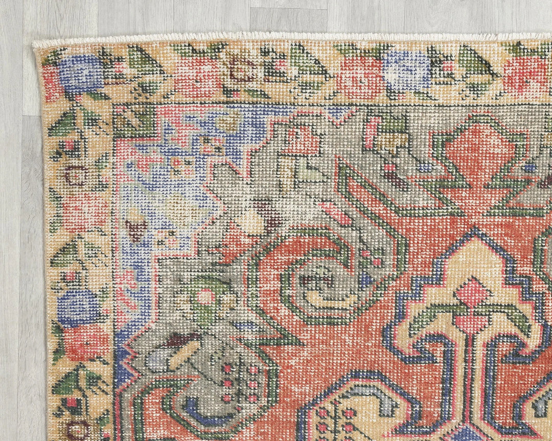 Pink Turkish Oushak Rug 7' 5" x 4' 6" Hand-Knotted | No. VR38663