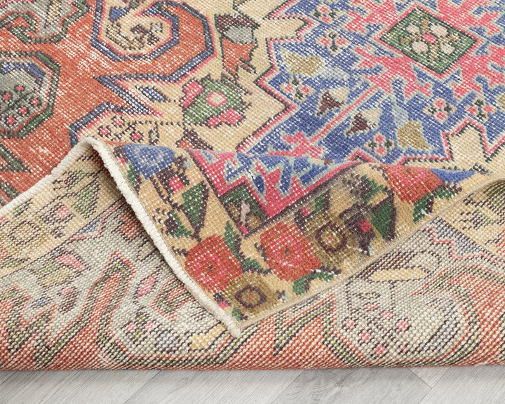 Pink Turkish Oushak Rug 7' 5" x 4' 6" Hand-Knotted | No. VR38663