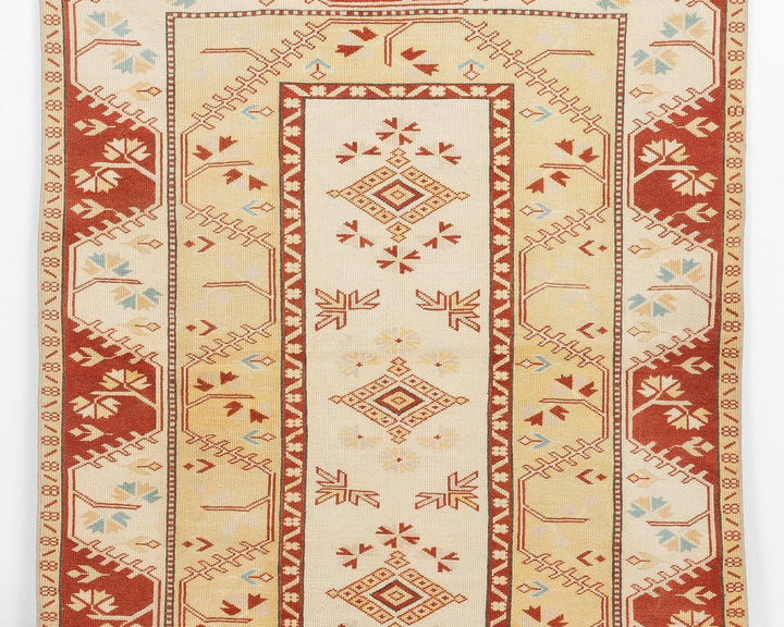 Yellow Turkish Oushak Rug 5' 9" x 4' 4" Hand-Knotted | No. VR38730