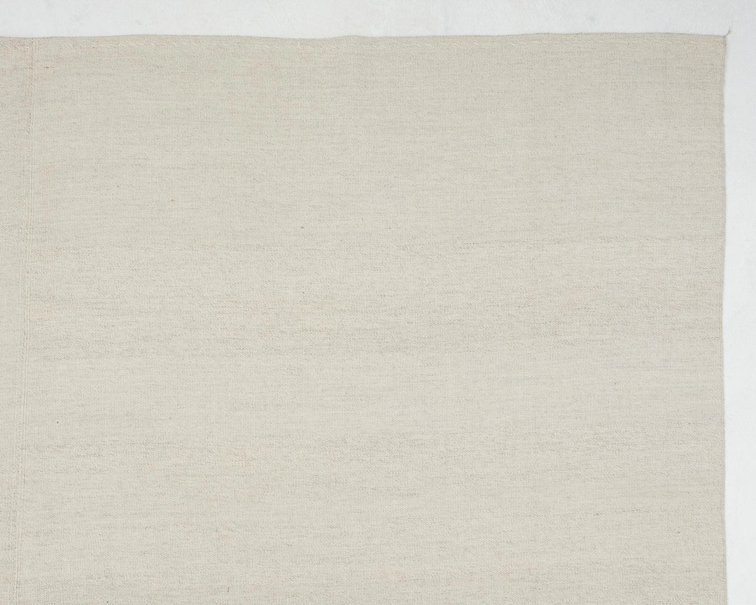 Beige Turkish Kilim Rug 8' x 11' 4" Flat-Weave | No. VR38766