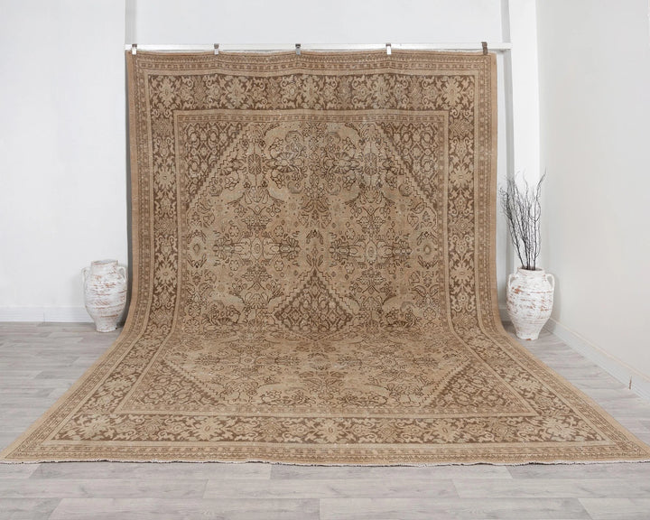 Multicolor Turkish Oushak Rug 9'6" x 12'8" Hand-Knotted | No. VR38789