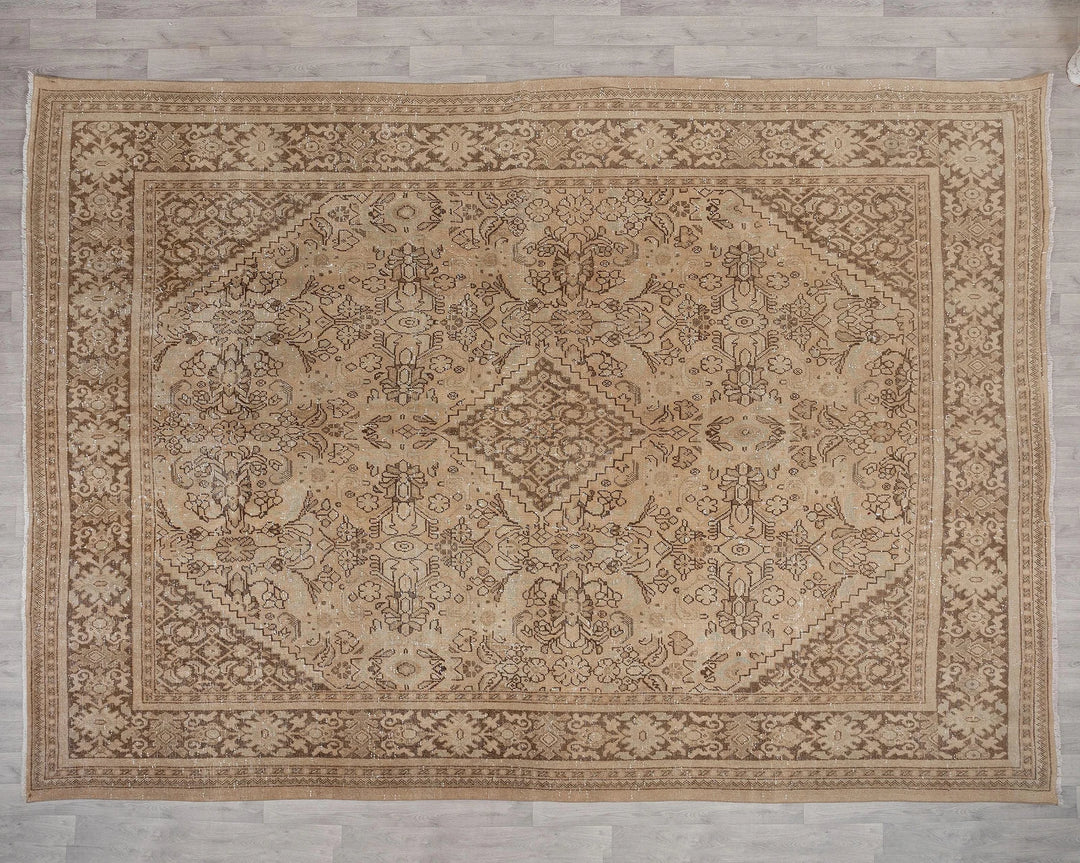 Multicolor Turkish Oushak Rug 9'6" x 12'8" Hand-Knotted | No. VR38789