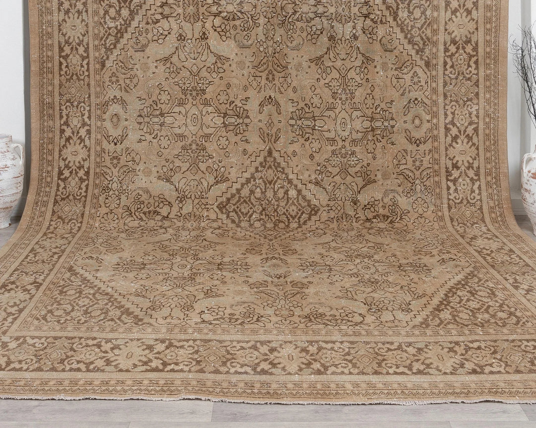 Multicolor Turkish Oushak Rug 9'6" x 12'8" Hand-Knotted | No. VR38789
