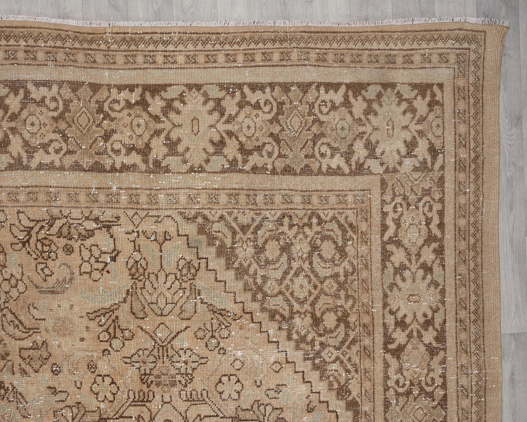 Multicolor Turkish Oushak Rug 9'6" x 12'8" Hand-Knotted | No. VR38789