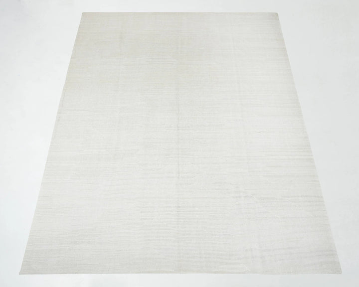 White Turkish Kilim Rug 12' 6" x 9' 11" Flat-Weave | No. VR38835