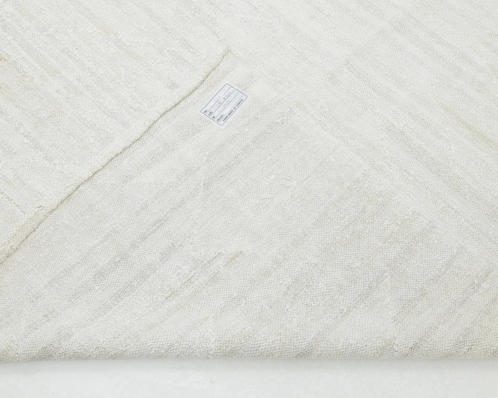 White Turkish Kilim Rug 12' 6" x 9' 11" Flat-Weave | No. VR38835