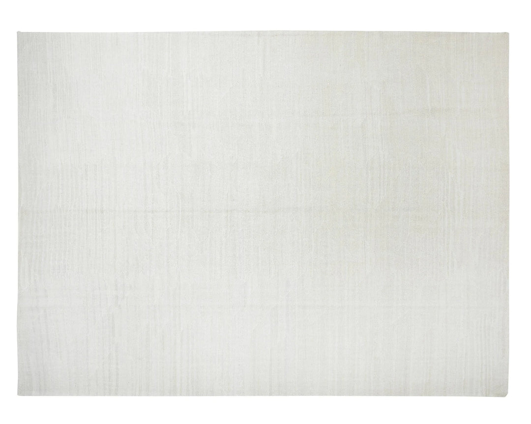 White Turkish Kilim Rug 12' 6" x 9' 11" Flat-Weave | No. VR38835