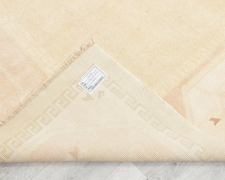 Beige Turkish Oushak Rug 4' x 6' 9" Hand-Knotted | No. VR38860