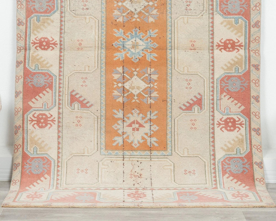 Multicolor Turkish Oushak Rug 6' x 3' 5" Hand-Knotted | No. VR38904